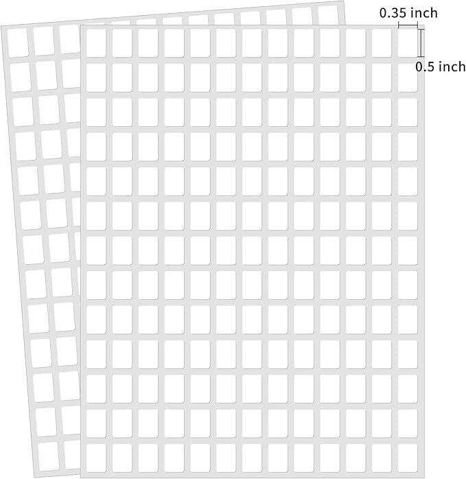Yeachlaing 3040 Pcs Matte Small White Labels Stickers Blank Labels Removable Price Tags Labels Stickers for Jars Boxes File Folders Envelopes School Office Kitchen (13 X 9 mm)