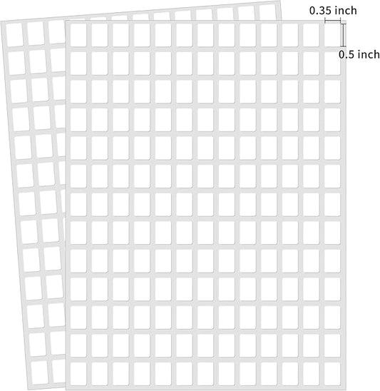 Yeachlaing 3040 Pcs Matte Small White Labels Stickers Blank Labels Removable Price Tags Labels Stickers for Jars Boxes File Folders Envelopes School Office Kitchen (13 X 9 mm)