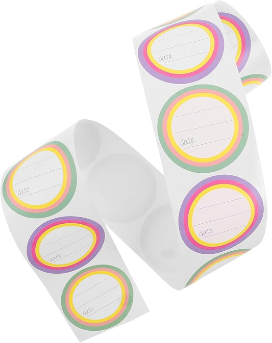 Blank Writable Round Canning Labels for Mason Jars Write Food Storage Stickers for Jelly Jars Spice Containers Kitchen Organization and Date Tracking
