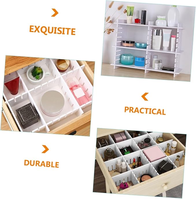 Sturdy Drawer Partition Boards 7 Pack Bamboo Material Home Dorm Organization Storage