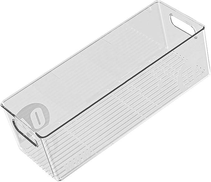 Clear View Refrigerator Organizer, Food Grade Storage Bins For Fridge & Freezer, Space Efficient Kitchen Storage Container
