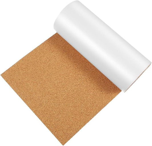 Housoutil Cork Drawer Liners Roll Non-Slip Clean Shelf Liner for Kitchen Cabinets and Bathroom Drawers Flexible Eco-Friendly Noise Reduction Material