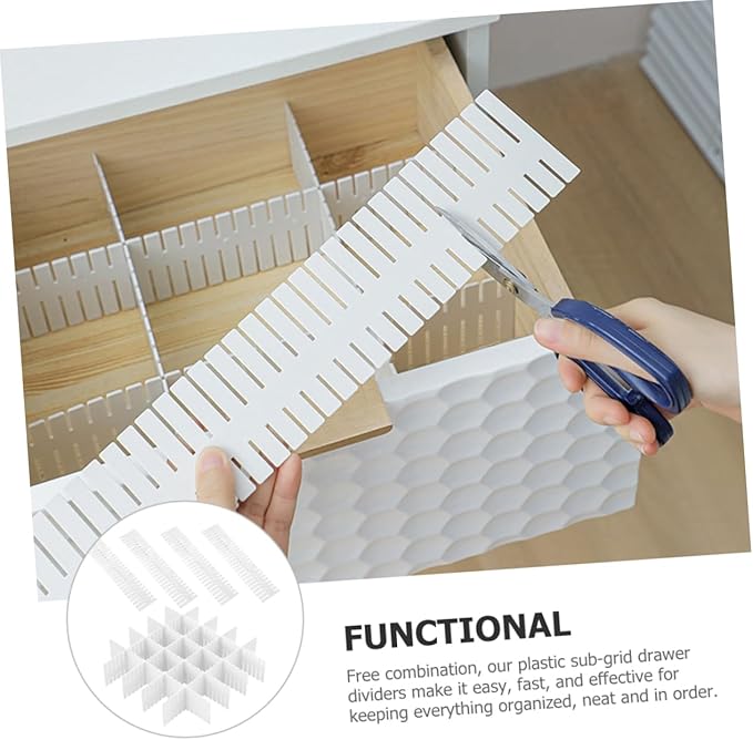 12pcs Adjustable Plastic Drawer Dividers Versatile Sub Organizers for Socks Underwear and Towels Easy Storage for