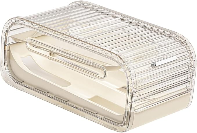 KiBcsLic Egg Holder for Fridge Egg Storage Box Auto Rolling Reusable Double Layer Clear Storage Bin for Cabinet Kitchen Cupboard Home
