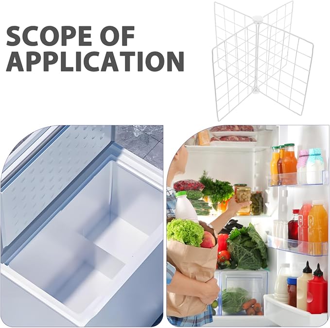 Freezer Divider Wire Separator Compartment Iron Partition for Organized Storage Freezer and Refrigerator for Food and Item Separation