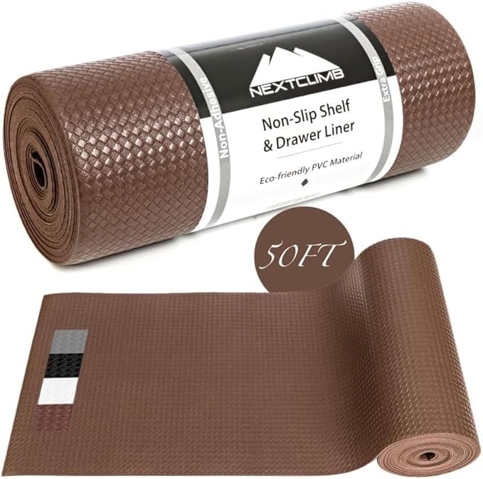Shelf Liner, Drawer Liner & Kitchen Cabinet Liner – Thick Waterproof Rubber Refrigerator Liners, Fridge Mat, Wire Shelf Cover for Dresser, Pantry, Bathroom, Closet & Toolbox