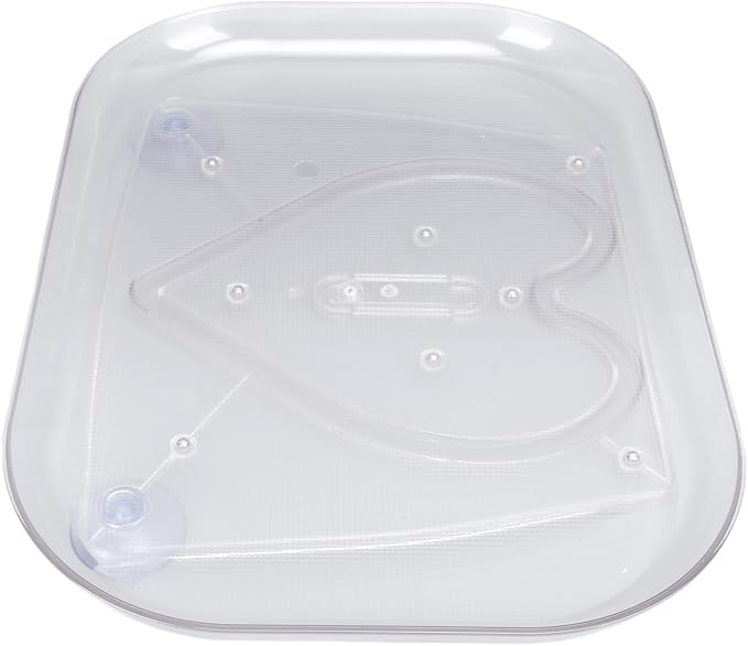 Cryfokt Clear Lazy Susan Organizer for Refrigerator, 360 Turntable Refrigerator Organizer, Anti Slip Rectangular Swivel Spinning Fridge Shelf for Household Kitchen (S)