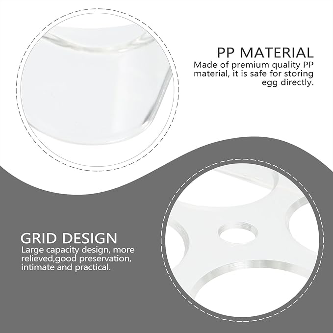 SAFIGLE Egg Container For Refrigerator: 6-slot Fridge Egg Storage Container - Storage Tray For Kitchen Pantry Refrigerator Farmhouse