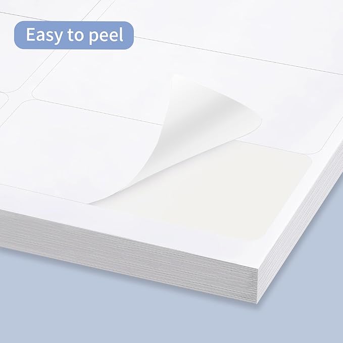 YEGAWEN Shipping Labels Stickers, 2"×4" Printable Mailing Label for Laser/Inkjet Printing- Matte White, Permanent Adhesive Labels Stickers