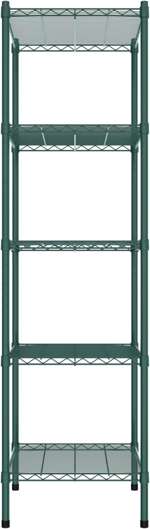 Commercial NSF Listed Green Epoxy Stationary Wire Shelving Kit 21" x 24" x 74", with 5 Shelves Perfect for Warehouse, Walk-in Refrigerator, Freezer, Grocery Store, Restaurant, Dishroom