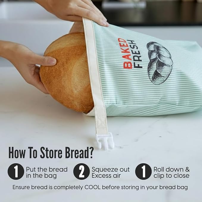 OH LA PEAR 3 pack, including - 2 XL Reusable Beeswax Bread Bags for Homemade Bread & Sourdough + 1 Bowl Cover (medium size), Eco-Friendly, Natural, Food-Safe Storage Bag to Keep Loaves Fresh Longer