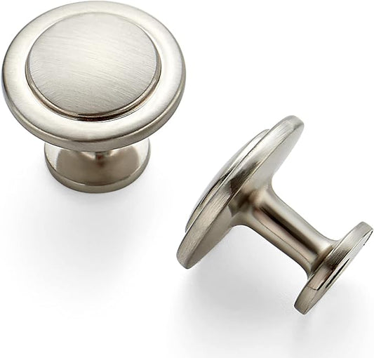 Ravinte 1 Pack Brushed Nickel Cabinet Pulls 1-1/4 inch Kitchen Cabinet Knobs Drawer Knobs Dresser Drawer Pulls Door Dresser Handles for Cupboard
