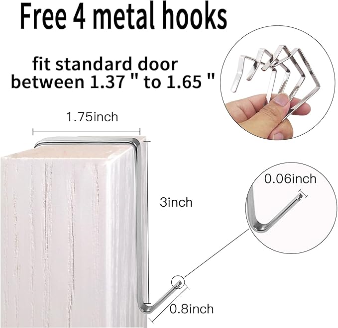 2 Pack 35 Breathable Mesh Pockets Large Hanging Shoe Organizer Over The Door Shoe Rack for Closet Door Storage Shoe Holder Hanger, 8Hooks, White (67.7'' x 26.4'')