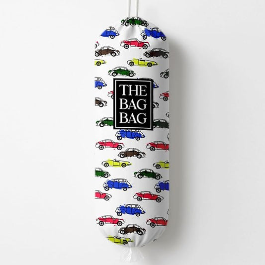 The Bag Bag Grocery Bags Holder, Colorful Car Pattern Grocery Bags Holder Organizer For Shopping Sack, Reusable Hanging Trash Sack Dispenser, Kitchen Gift For Women Family Friends