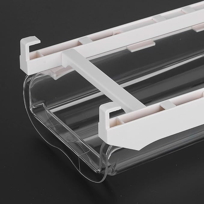 Egg Storage Container: Adjustable Pull Out Refrigerator Organizer, Durable ABS Plastic Egg Holder Holds 14 Eggs, Space Saving Fridge Drawer