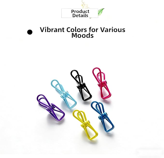10 Pack Chip Clips, Bag Clips, Clothes Pins | Reusable Metal Heavy Duty PVC-Coated Wire Utility Food Clip for Kitchen, Laundry Clothespins, Office | Rustproof Waterproof Durable | Assorted Colors