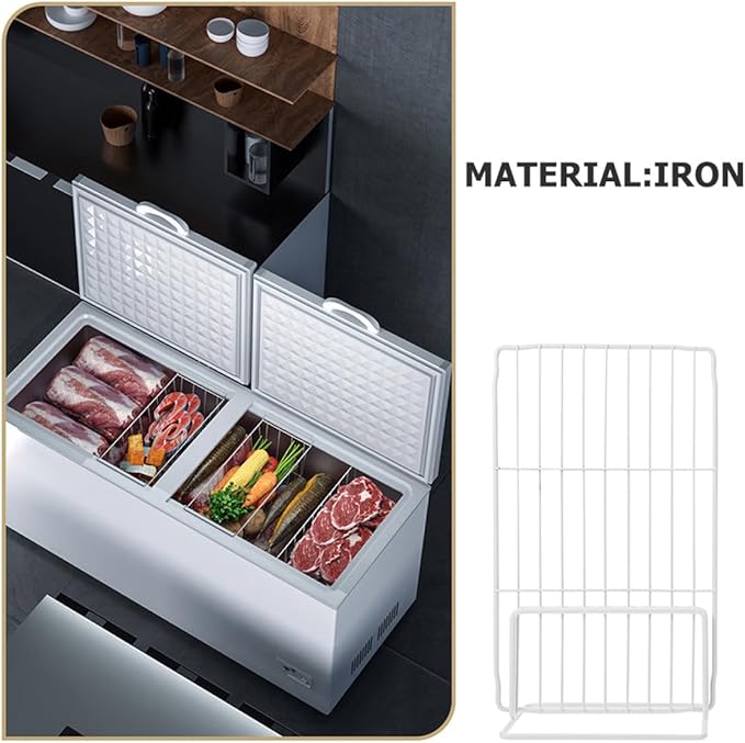 Refrigerator Separator Wire Divider 17x29cm Metal Freezer Partition Board Fridge Organizer Mesh Shelf Divider for Freezer Storage and Compartment Separation