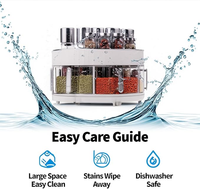 Single Tier Lazy Susan, 12 Inch Plastic Rotating Organizer Tray - Space Saving for Kitchen Cabinet, Refrigerator, Bathroom