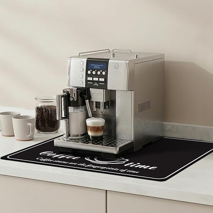 Dish Drying Mat & Coffee Mat for Kitchen Counter, Absorbent Microfiber Waterproof Mat with Non-Slip Backing, Multi-Size Multi-Color Options, Sink and Coffee Bar Accessories