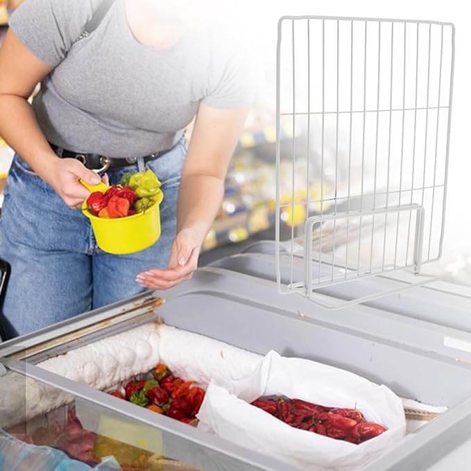 BESTYASH Refrigerator Divider Wire Shelf Organizer Adjustable Freezer Partition Rack for Food Storage and Small Item Classification in Home and Commercial Use