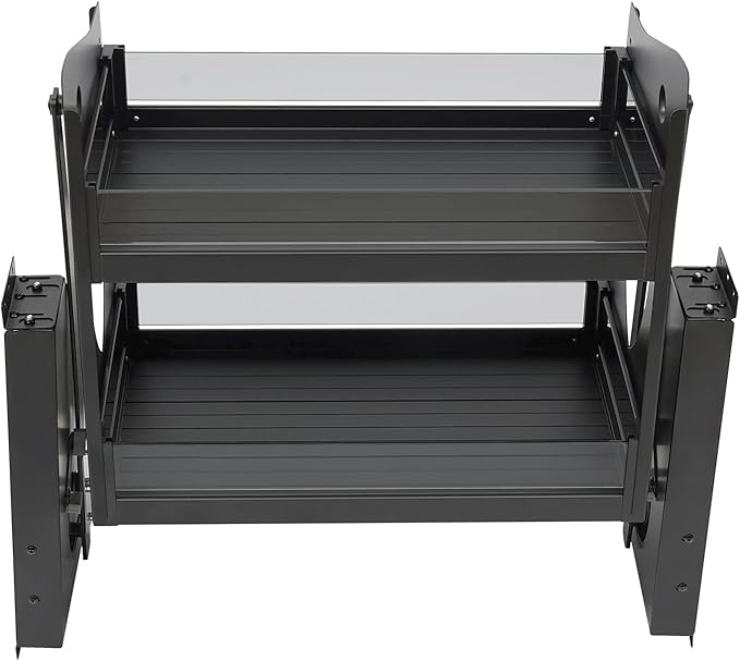 Pull-down Cabinet Organizer 2 Tier, Kitchen Cabinet Organizer Adjustable height, Drop Down Lift Upper Kitchen Spice Rack for Upper Cabinet 22.05x11.02x20.87in 66LBS Load (Pull Down, Style2)