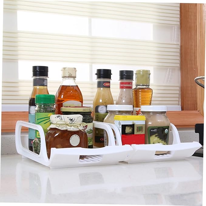 DOITOOL 4pcs Stackable Refrigerator Drink Storage Rack for Beverage Bowl Vegetable Holder Cold Storage Organizer for Fridge Efficient Vertical Practical Design