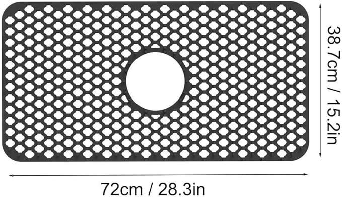 SEEK RARE Kitchen Sink Mat 28 x 15in Silicone Sink Mat Non Slip Sink Protector for Farmhouse Kitchen Black