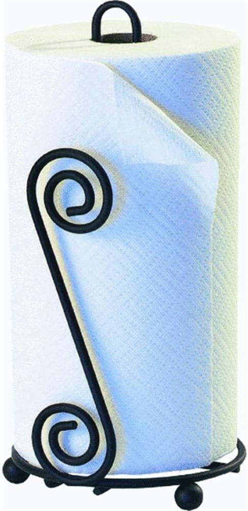 Spectrum Diversified Scroll Paper Towel Holder, Black