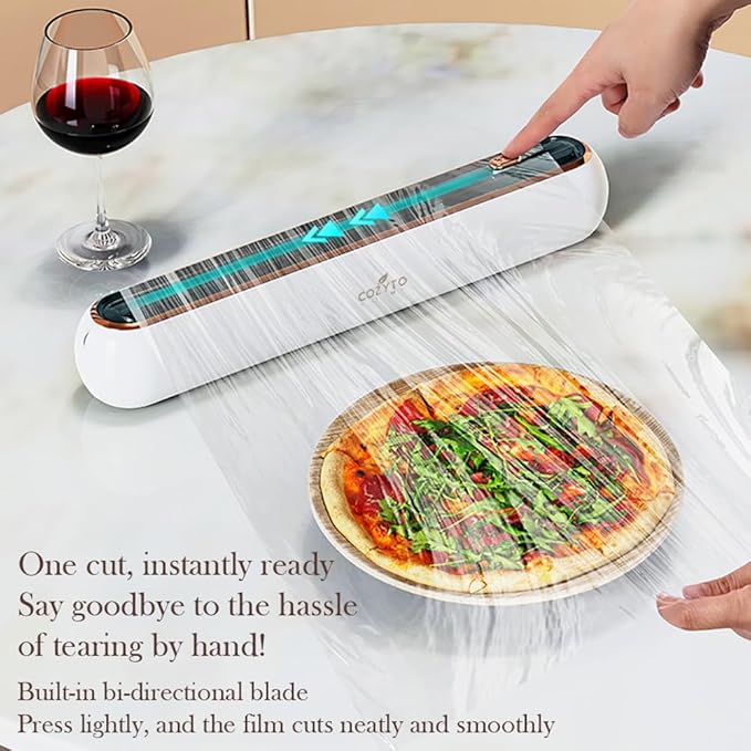 EasyCutter- The Premium Effortless Cling Film Dispenser for Every Kitchen by COZYTO (Grand Green)