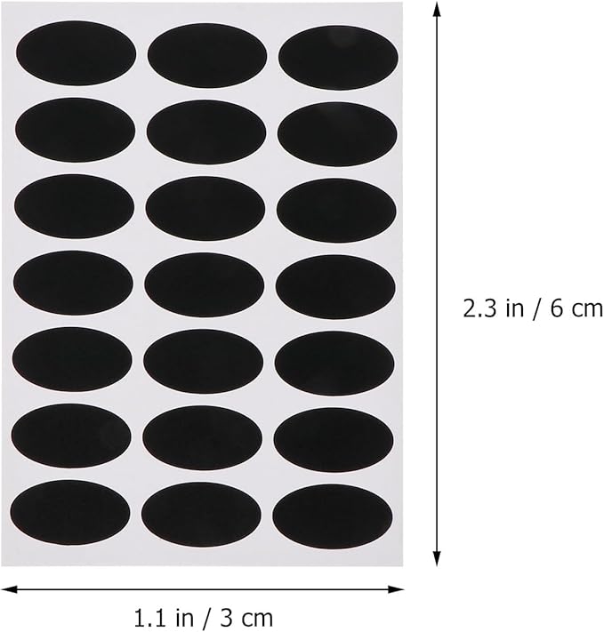 Seasoning Bottle Labels 148Pcs Oval Waterproof Chalkboard Stickers Erasable Classification Sealing Labels for Kitchen Pantry Jars and Spice Containers