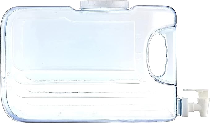 Arrow Home Products Oasis Drink Dispenser for Fridge, 2.5 Gallon - Plastic Beverage Dispenser with Spigot for Easy Dispensing - BPA Free Clear Plastic - Convenient Handle, Easy-Pour Spout