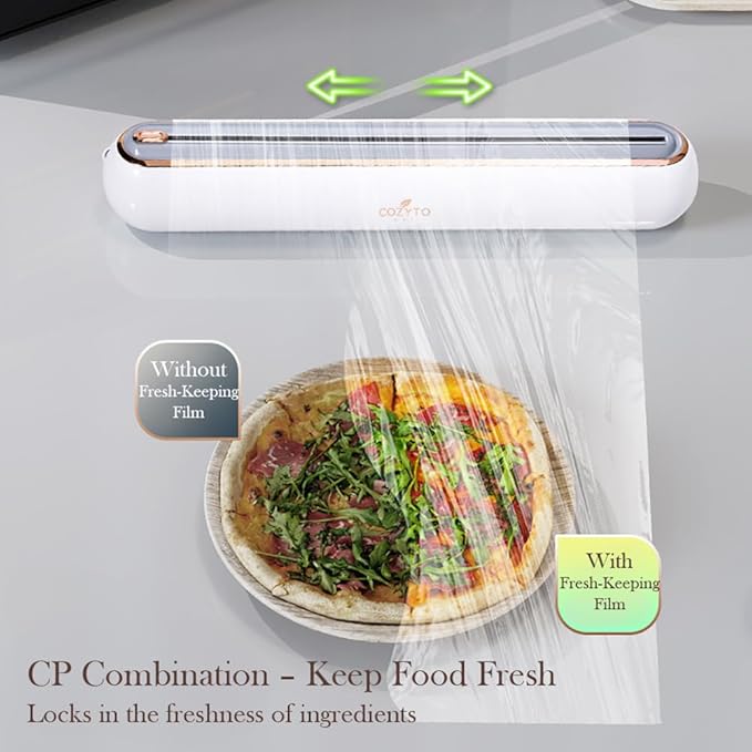 EasyCutter- The Premium Effortless Cling Film Dispenser for Every Kitchen by COZYTO (Amazing Gray)