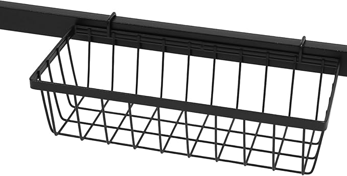 Over The Sink Dish Drying Rack, 2-Tier Carbon Steel Dish Rack with 22.05lbs High Load-Bearing, Adjustable Storage Baskets & Utensil Holders, Black Kitchen Counter Organizer for Space Saving