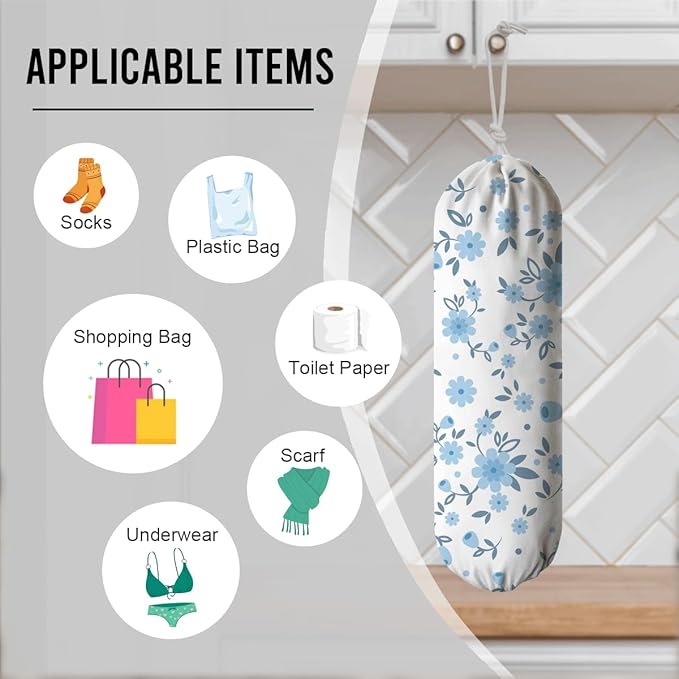 Reusable Plastic Bag Holder, Shopping Traveling Trash Bags Organizer for Carrying, Plastic Bags Dispenser, Kitchen Housewarming Gifts for Women Family Friends Grandma Mom, bags-11