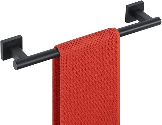 Alise Bathroom Towel Bar, 16 Inch Towel Racks for Bathroom, SUS304 Stainless Steel Towel Holder Heavy Duty Wall Mounted Towel Rack Matte Black Towel Bar
