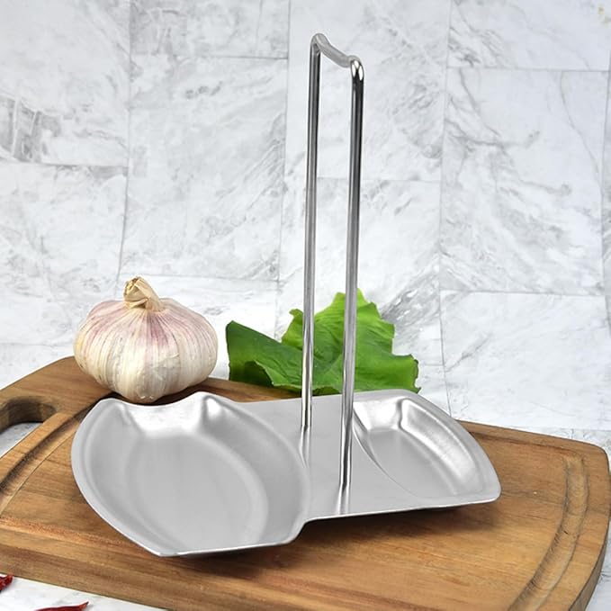 DOITOOL Stainless Steel Kitchen Utensil Rack with Lid and Spoon Stand Removable Organizer for Pots Pans and Cooking Utensils Easy-clean Stove-top Storage for Multi-tasking Cooking