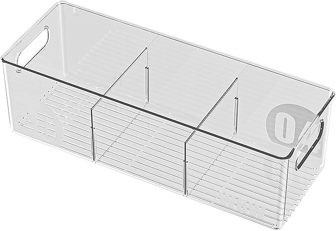 Clear View Refrigerator Organizer, Food Grade Storage Bins For Fridge & Freezer, Space Efficient Kitchen Storage Container