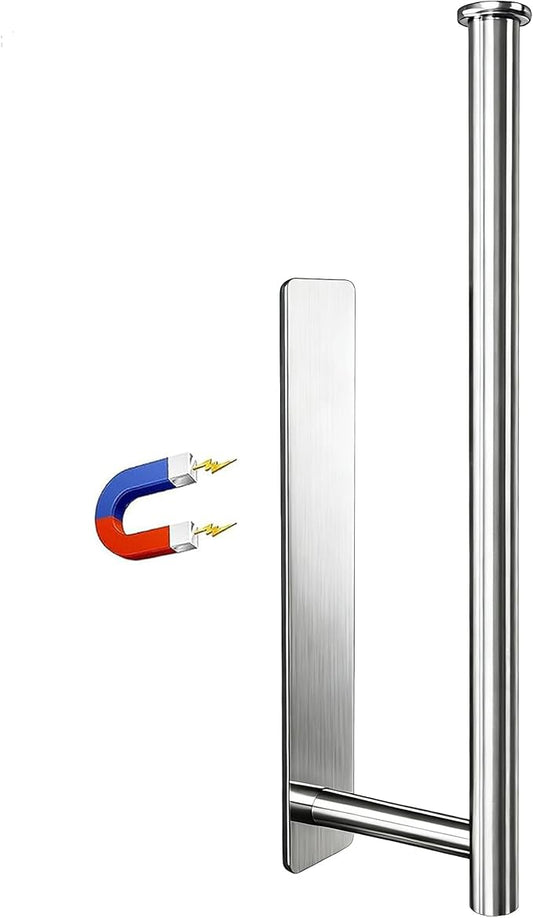 Magnetic Paper Towel Holder - No Drill, Paper Towel Roll Holder Magnet Towel Rack Wall Mount Fridge Organizer for Kitchen RV Grill Garage