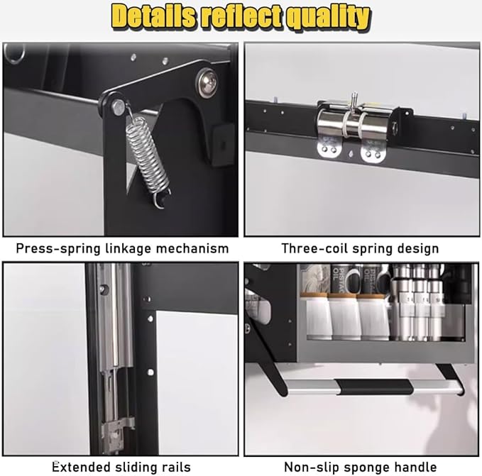 YVYKFZD Upper Cabinet Pull Down Shelf, 2 Tier Pull Down Cabinet Organizer, Convenient Heavy-Duty Kitchen Storage Shelf Organizer, Vertical Lift Dish Rack, Space Saving(13.7"x11.0"x26.3"/35x28x67cm)
