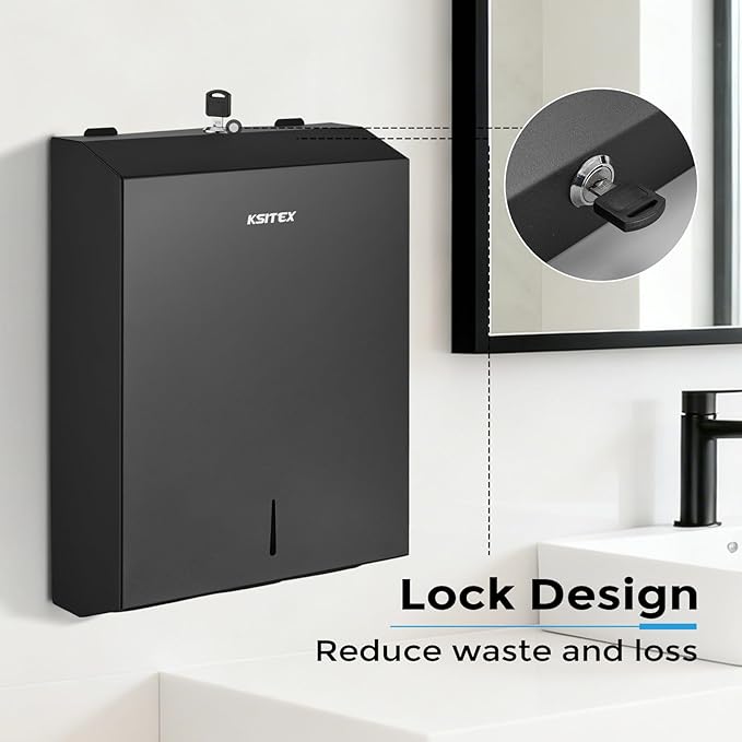 Paper Towel Holder Dispenser Wall Mount, Stainless Steel Paper Towel Dispenser, Toilet Paper Napkin Holder, C Fold Multifold Trifold Paper Towel Dispenser, Hand Towel Dispenser for Commercial Bathroom