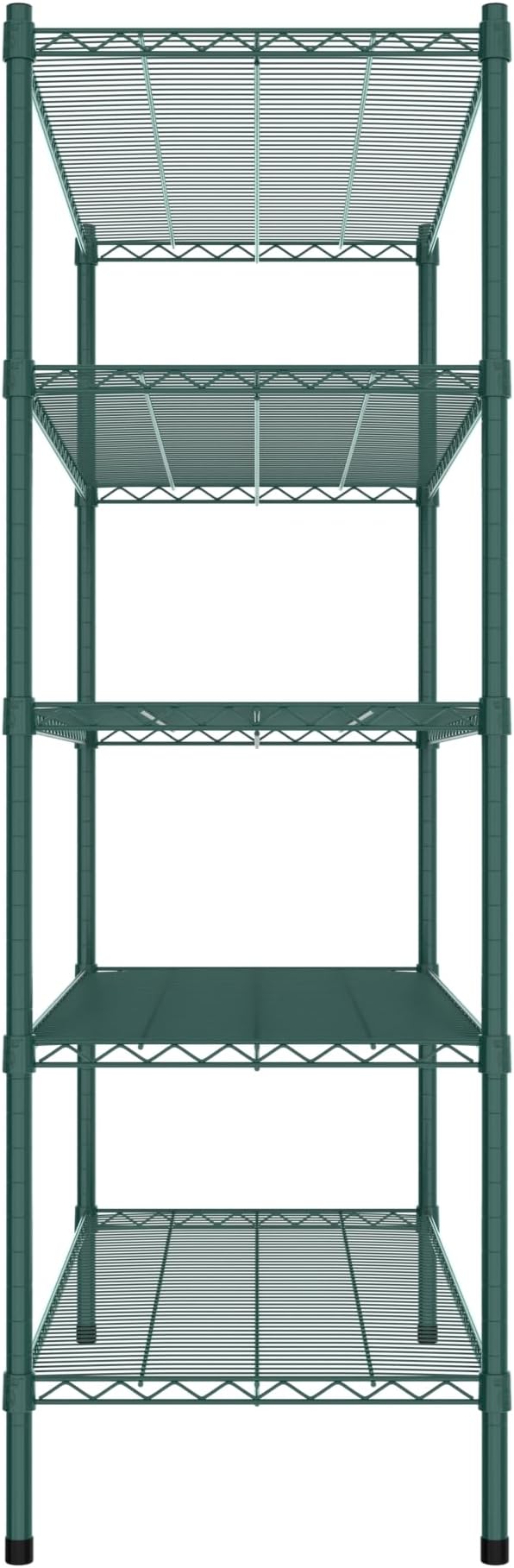 Commercial NSF Listed Green Epoxy Stationary Wire Shelving Kit 21" x 48" x 64", with 5 Shelves Perfect for Warehouse, Walk-in Refrigerator, Freezer, Grocery Store, Restaurant, Dishroom