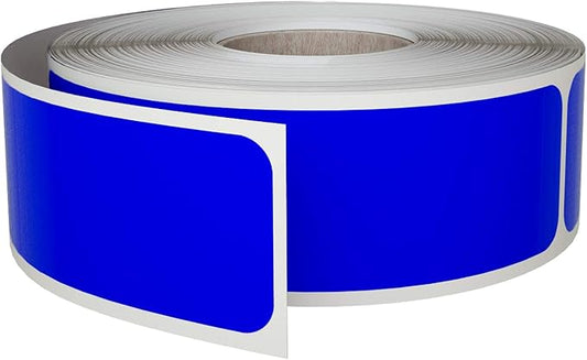 Blue Label Stickers 3 x 1 inch - 250 Pack,(7.5cm x 2.5cm) Rectangle Sticker on a Roll by Royal Green