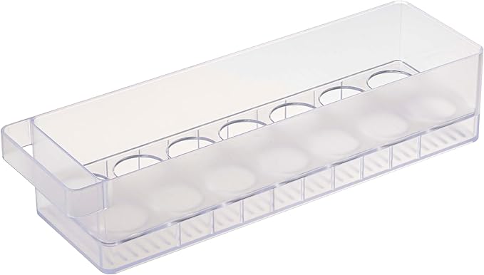 Yamazaki Home Tower Egg Holder Organizer for Refrigerator Or Counter - Kitchen Food Storage, Stackable Fridge Drawer - Eggs - Abs Plastic -
