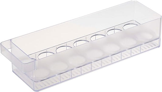 Yamazaki Home Tower Egg Holder Organizer for Refrigerator Or Counter - Kitchen Food Storage, Stackable Fridge Drawer - Eggs - Abs Plastic -
