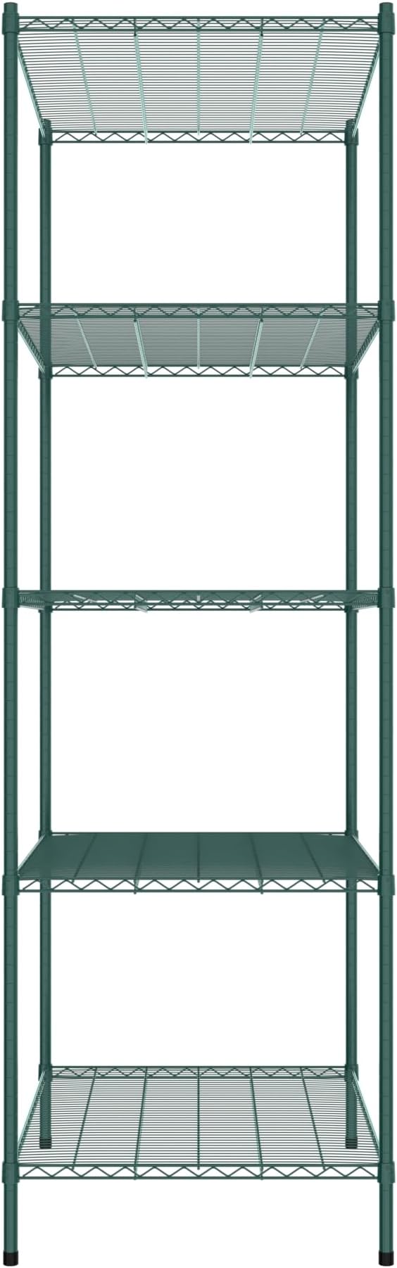 Commercial NSF Listed Green Epoxy Stationary Wire Shelving Kit 30" x 42" x 96", with 5 Shelves Perfect for Warehouse, Walk-in Refrigerator, Freezer, Grocery Store, Restaurant, Dishroom