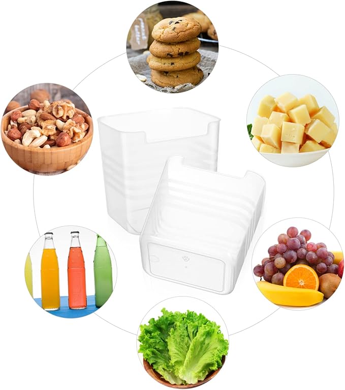 OUNONA 8pcs Translucent Refrigerator Organizer Bins Storage Box for Fridge Door for Vegetables Fruits and Drinks for Enhanced Space Utilization