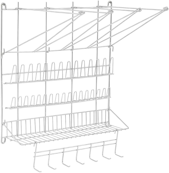 HUBERT Pastry Bag Organizer Rack Stainless Steel Wall Rack - 20" L x 24" H