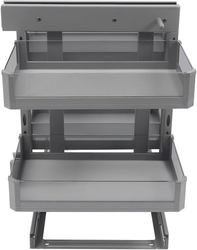 2 Tier Blind Corner Cabinet Pull Out Organizer, Corner Kitchen Cabinet Deep Corner Cabinet Organizer with 4 Baskets for Blind Corner Kitchen Cabinet 24.8 x 19.68 x 23.3 Inch