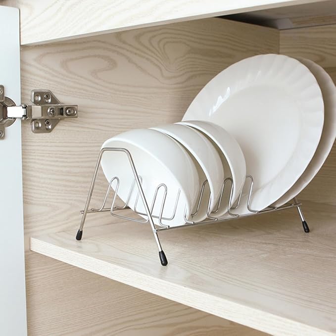 KESYOO Stainless Steel Single-Layer Dish Rack and Bowls Holder Kitchen Storage Rack Counter Organizer 2pcs Set