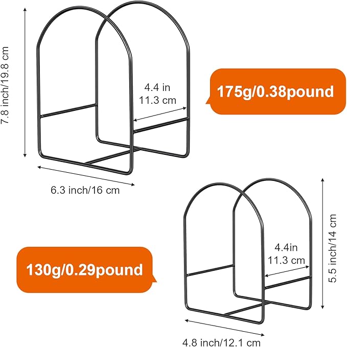 4 Packs Black Kitchen Plate Holder for Cabinet 2 Large 2 Small Dinner Dish Plate Organizer Rack Upright Dish Drying Racks Metal Dishes Racks Stand